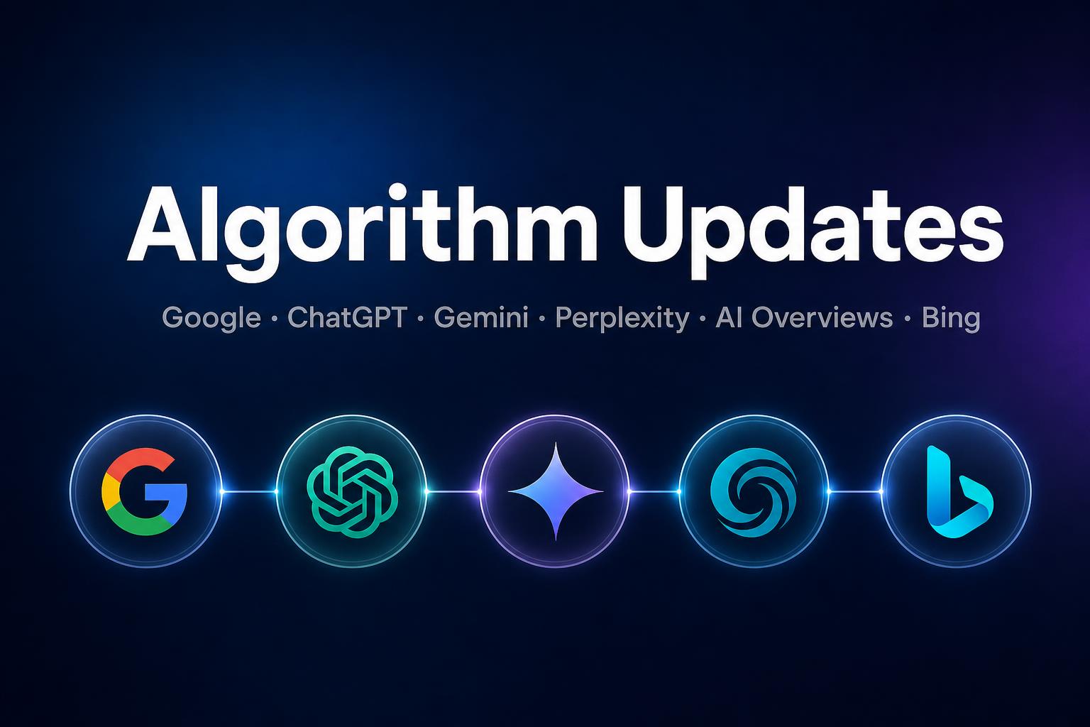 Algorithm Updates: Google, ChatGPT, Gemini, Perplexity & AI Overviews